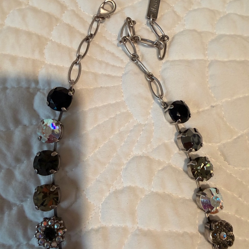 Mariana Black and Silver Crystal Necklace - Picture 3 of 6